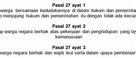 Makna Pasal 27 Ayat 1 Adalah